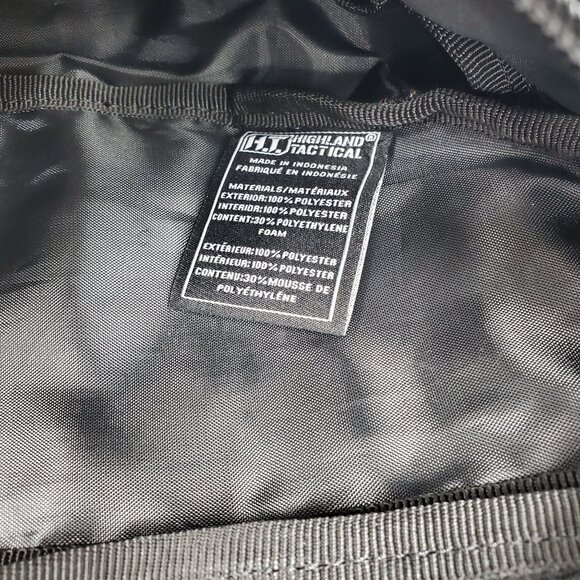 Highland Tactical Black Zipper Pocket Adjustable Strap Fanny Pack Belt Bag - Picture 9 of 10